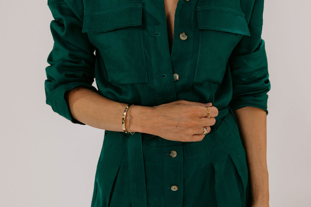 Aggie Jumpsuit Emerald Green