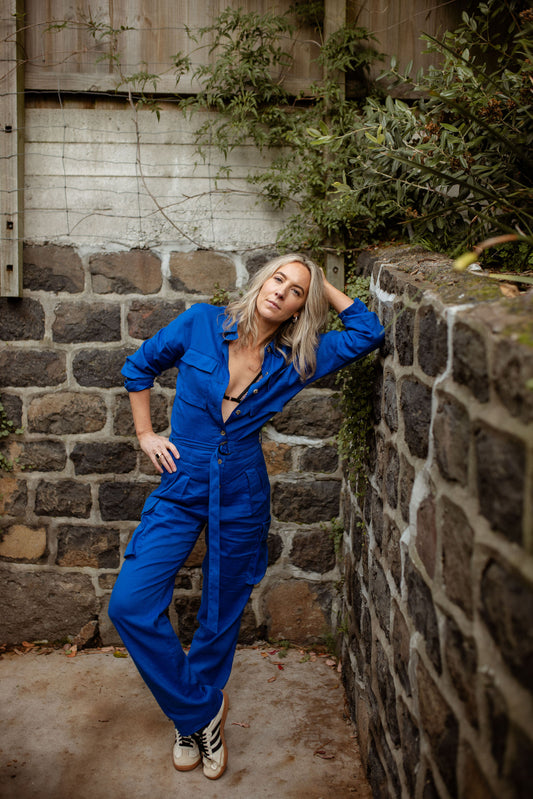 Aggie Jumpsuit Electric Blue