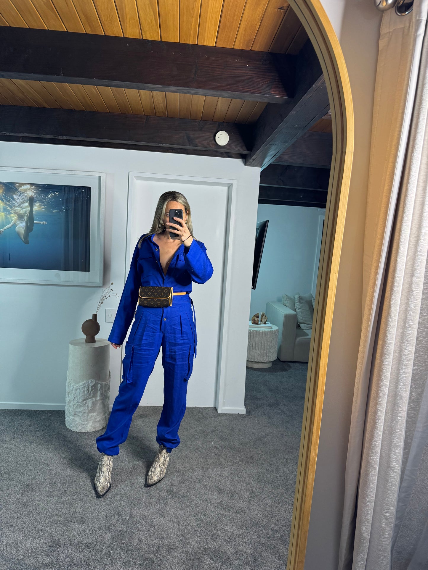 Aggie Jumpsuit Electric Blue