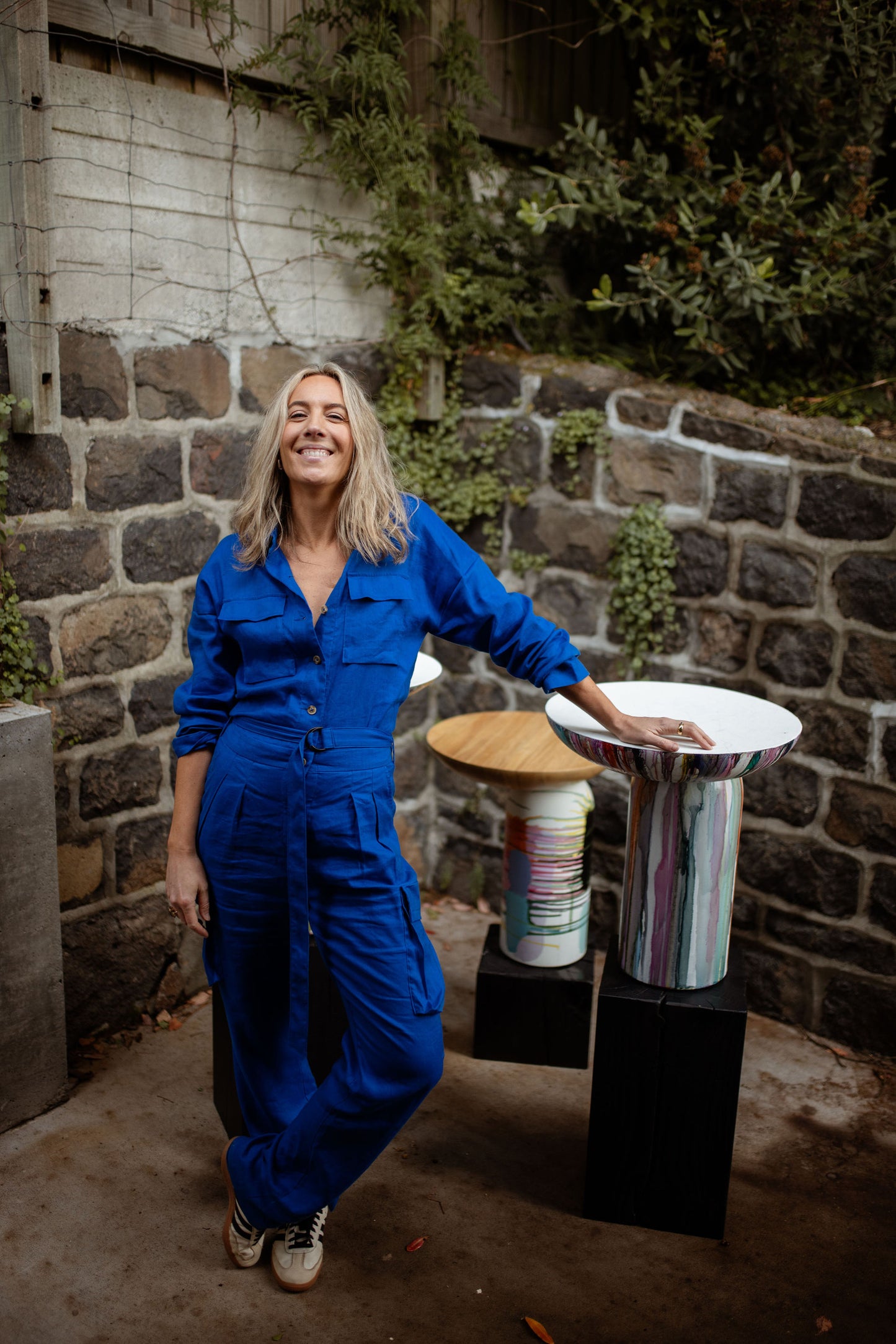 Aggie Jumpsuit Electric Blue