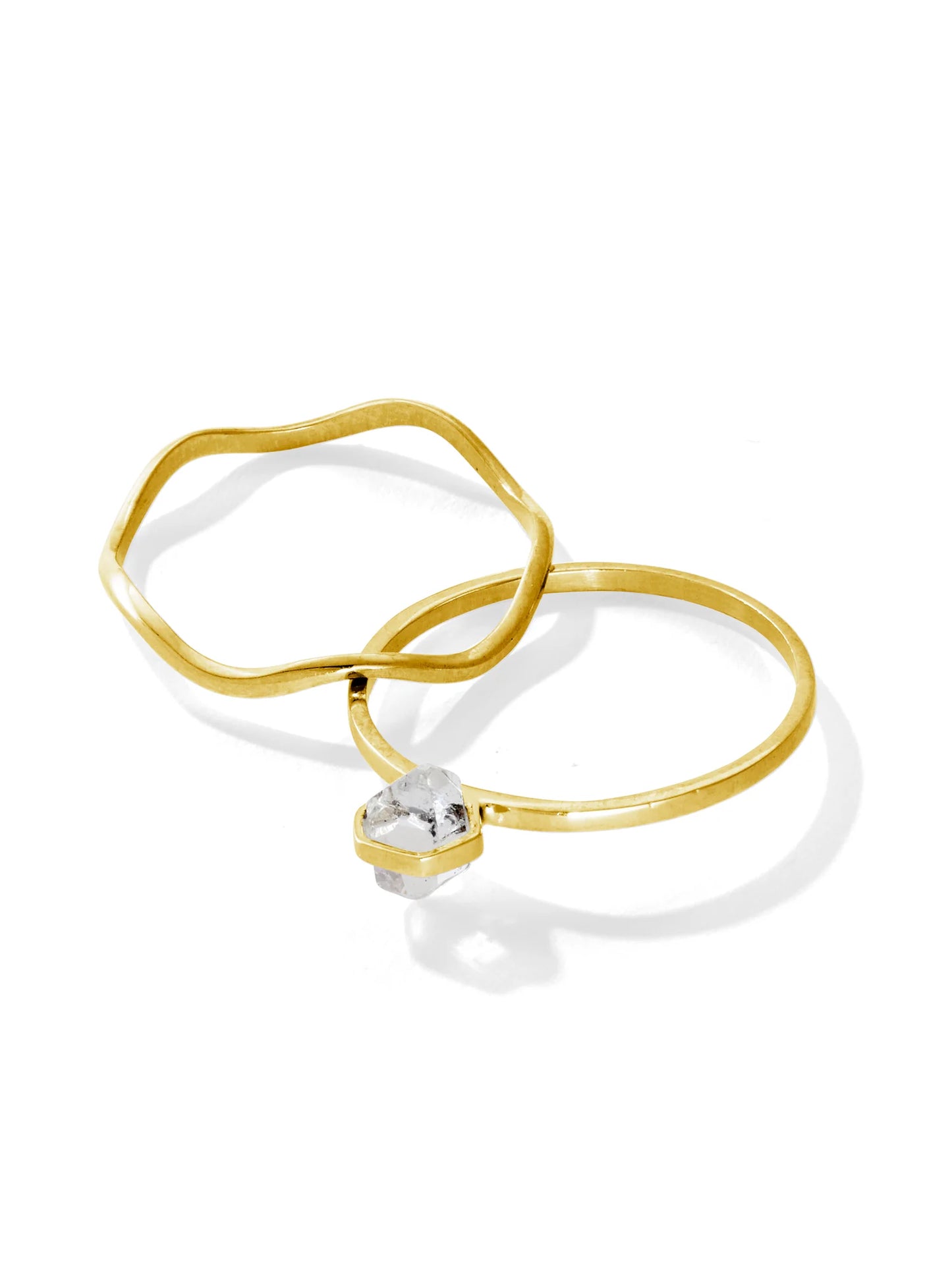 Wavey ring set | herkimer